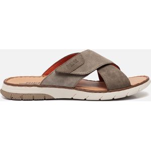 Rieker Pantolette, Sommerschuh, Schlappen, Klettschuh, mit Klettriemchen