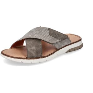Rieker - 25283 - Slippers - Bruin - Synthetisch Bovenmateriaal