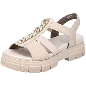 Rieker Dames V5350 sandalen, beige, 38 EU, beige, 38 EU