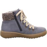 Rieker - Winterenkellaars - Jeansblauw - Veterschoenen - Outdoorlaarzen met Warmvoering