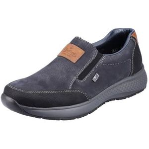 Rieker - Instappers - Blauw - Nubuck - Comfortabele Binnenzool
