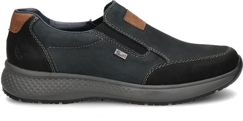 Rieker - Instappers - Blauw - Nubuck - Comfortabele Binnenzool