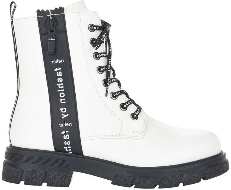 Rieker - Casual Enkellaarsjes - Wit - Synthetisch Materiaal