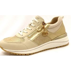 Remonte - R3702-60 - Veterschoenen - Beige - Leder en Goud