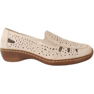 Rieker - Instapper 41365-60 - Beige - Leer - Lichtgewicht