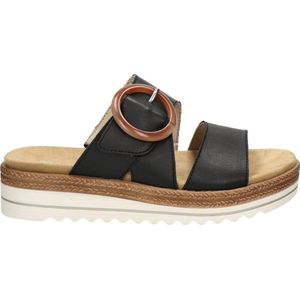 Merk - Muiltjes - Effen - Glad Leer - Sleehak - Open Toe
