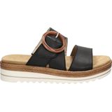 Remonte D0Q51-00 Slippers - Zwart - Leer - Uitneembaar Voetbed