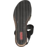 Rieker T60 Leopard Sandalen zwart Synthetisch - Dames