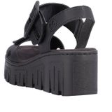 Profielzolen - Klittenbandsluiting - Sandalen - Zwart - Kunststof