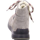 Rieker - Winterlaarzen - Grijs - Textiel - Sleehak - Vetersluiting