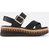 Rieker - Lugano - Sandalen - Zwart - Leer - Verstelbare Klittenbandsluiting