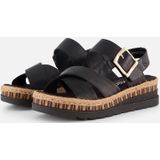 Rieker - Lugano - Sandalen - Zwart - Leer - Verstelbare Klittenbandsluiting