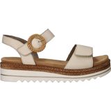 Remonte - Dames - Sandalen - Off-white - Leder - Plateauzool