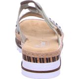 Rieker V79m6, slippers voor dames, Celeste Y Blanco, 39 EU