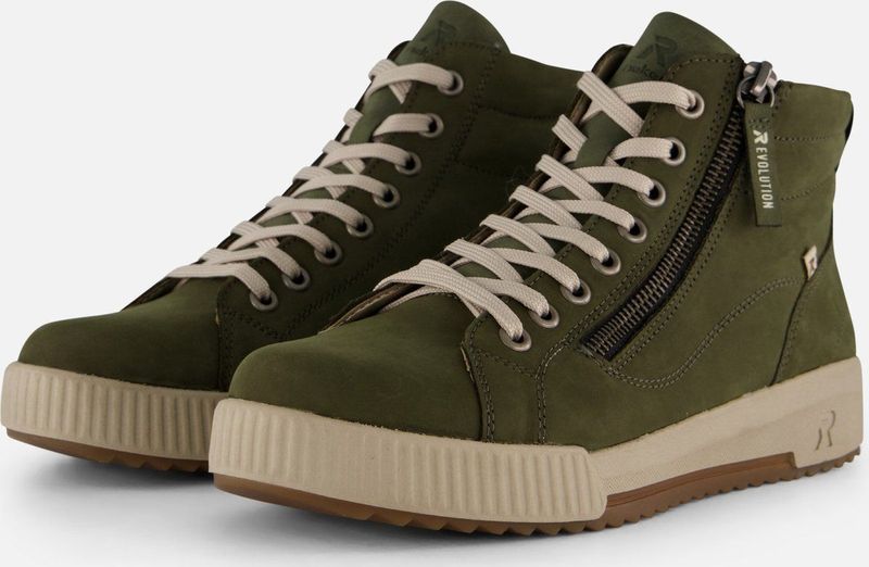 Veterlaarsjes - Effen - Imitatieleer - Ritszakken en Snoersluiting