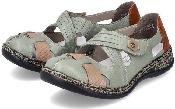 Rieker Klettschuh Spangenschuh, Slipper, Sommerschuh mit Cut-Outs
