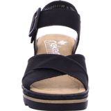 Rieker Keilsandalette, Sommerschuh, Sandale, Keilabsatz, mit gekreuzten Bandagen