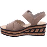 Rieker 68163 Plateausandalen voor dames, beige 62, 41 EU