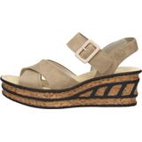 Rieker Sandalen met hak beige Synthetisch - Dames