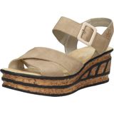 Rieker Sandalen met hak beige Synthetisch - Dames