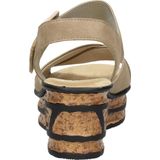 Rieker Sandalen met hak beige Synthetisch - Dames