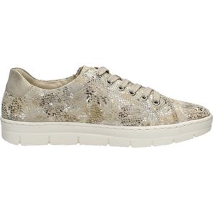 Remonte, Taupe Metallic Sneaker met Rits Veelkleurig, Dames, Maat:36 EU