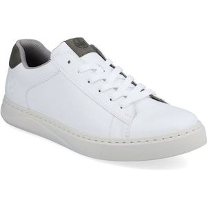 Rieker, Witte Synthetische Stoffen Volwassen Sneakers Wit, Heren, Maat:43 EU