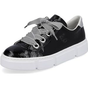 Rieker N59A2 Low-Top sneakers voor dames, lage schoenen, zwart 00, 36 EU