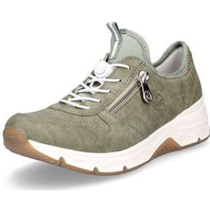 Rieker - 48163-52 - Damesslip-On Trainers - Groen - Imitatieleer
