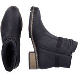 Rieker - Winterlaarsjes - Zwart - Textiel - Decoratieve Koord