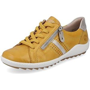 Remonte Dames R1432 sneakers, geel/schelp/geel/68, 44 EU, Geel schelp geel 68, 44 EU