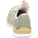 Rieker - Dames Slip-On Sportschoenen - Saliegroen - Imitatieleer