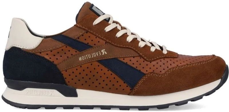 Rieker - Bruine Sneakers - Leer - Heren