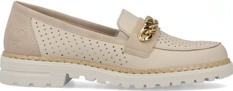 Rieker - Loafers - Beige - Leer