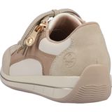 Rieker - Dames Sneaker - Zwart - Duraleer/Synthetisch - Rits Sluiting