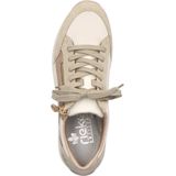 Rieker - Dames Sneaker - Zwart - Duraleer/Synthetisch - Rits Sluiting