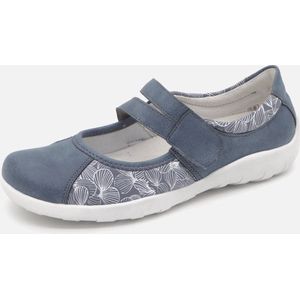 Remonte Dames Bandschoen - R3510-12 Jeansblauw/Print - Maat 38