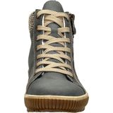 Rieker - Dames Veterboot - Imitatiesuède - Zwart - Antistress Voetbed