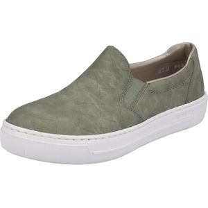 Rieker L9851, mocassin voor dames, Groen