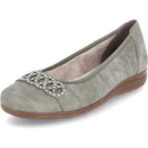 Rieker L9359 dames ballerina's, Groen