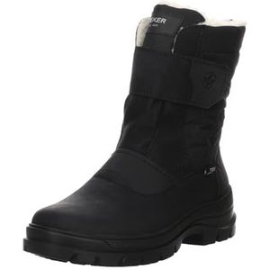Rieker - Winterlaarzen - Zwart - Velcro Boots met Lamswol Voering en TEX Membrane