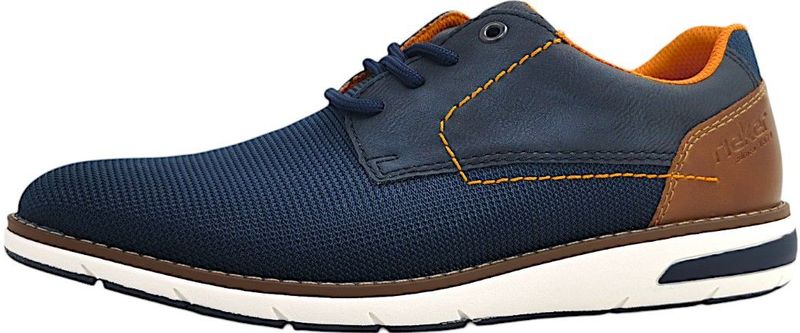 Rieker Sneakers - Blauw - Veterschoen - Textiel