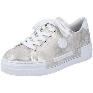 Rieker - N49W1 - Dames Low-Top Sneaker - Metallic - Synthetisch - Zachte Binnenzool