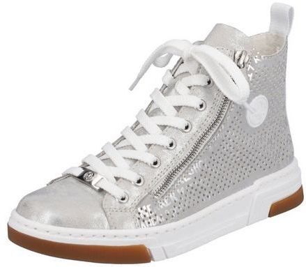 Rieker - N3945 - Damessneakers - Grijs - Synthetisch - Ritssluiting