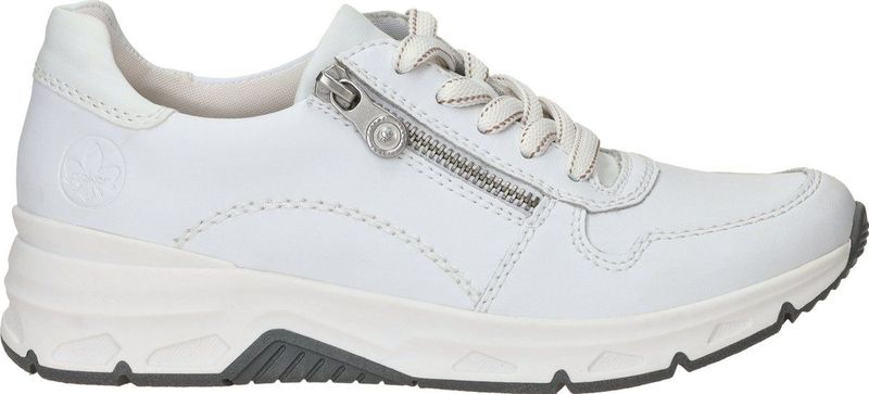 Rieker - 48134 Sneakers - Wit - Textiel - Uitneembaar Voetbed