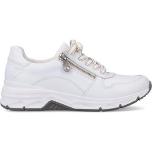 Rieker 48134 Low-Top sneakers voor dames, lage schoenen, losse inlegzool, wit 81, 39 EU