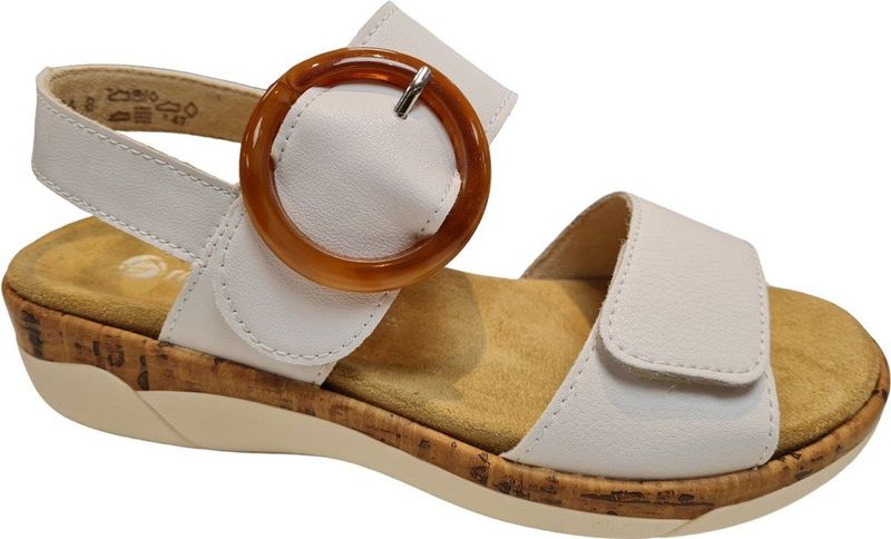 Remonte - Sleehaksandaaltjes - Zomerschoen - Wit - Klittenbandsluitingen