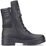 Rieker X8521 Veterlaarzen voor dames, losse inlegzool, zwart 00, 37 EU