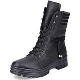 Rieker X8521 Veterlaarzen voor dames, losse inlegzool, zwart 00, 37 EU