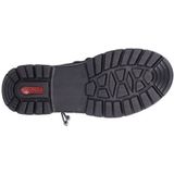 Rieker - X8521 - Enkellaarsjes - Zwart - Textiel - Blokhak 4.5 cm